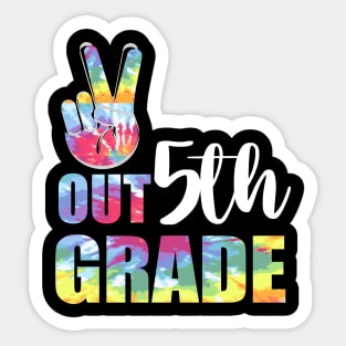 Peace out 5th grade end of school l. Last day of school. Summer break Sticker